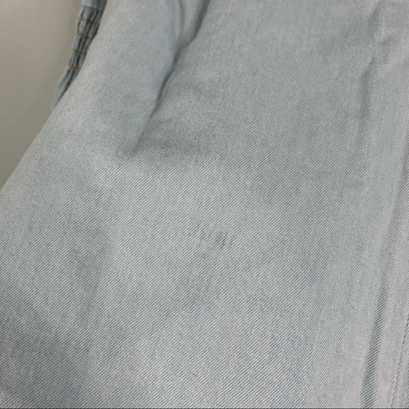 Alice McCall Night Is Young Denim Chambray Romper Shorts Smocked Bell Sleeve 2 S - Picture 6 of 12